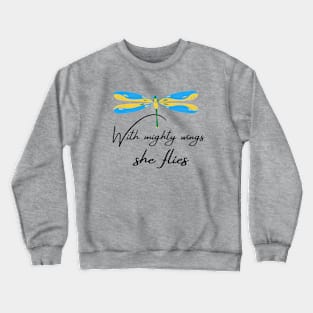 With Mighty Wings She Flies Crewneck Sweatshirt